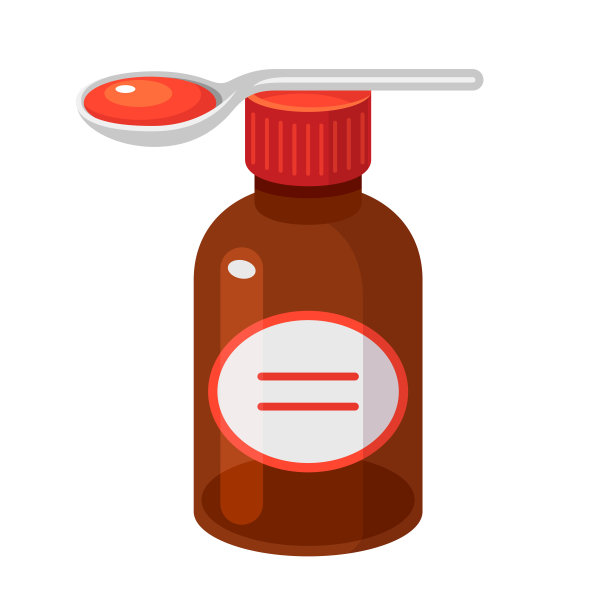 止咳糖浆和祛痰药匙图片下载