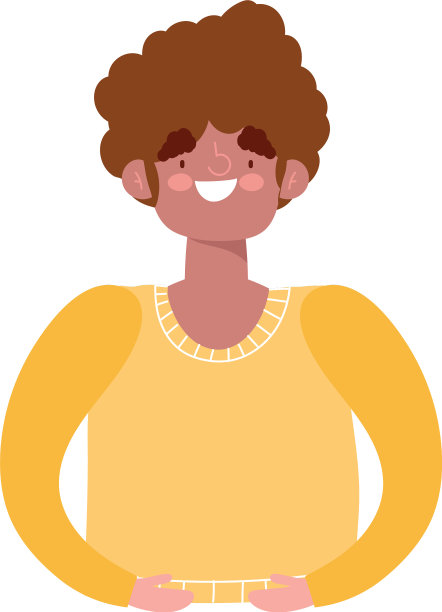 人物卡通男子年轻男子肖像孤立图片下载