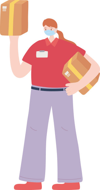 送快递的女士在工作期间必须带着箱子图片下载