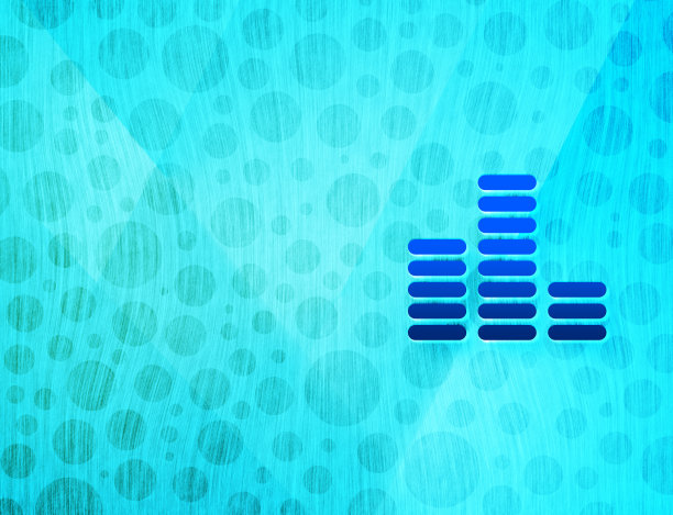 均衡器图标闪亮气泡抽象青蓝背景湿水纹理插图图片下载