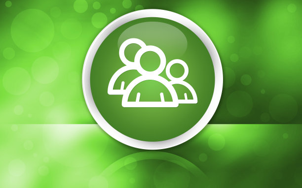 组图标溢价光滑按钮孤立在抽象的亮绿色背景图片下载