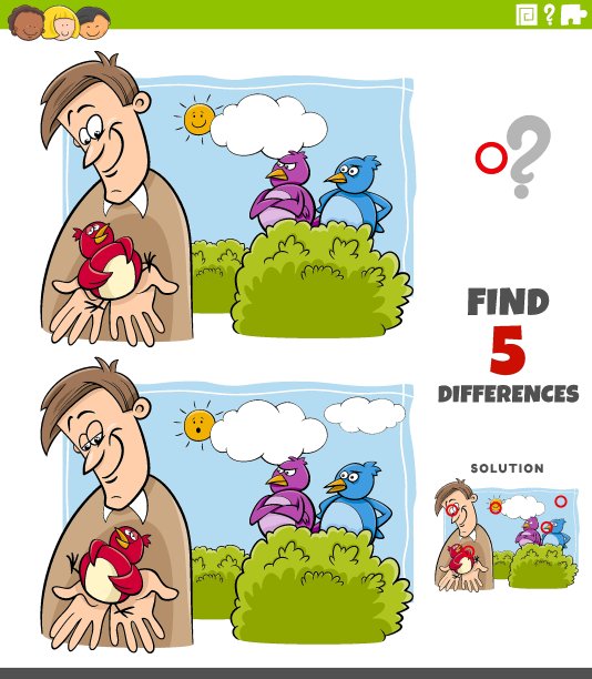 不同的教育任务的孩子手里的鸟说图片下载