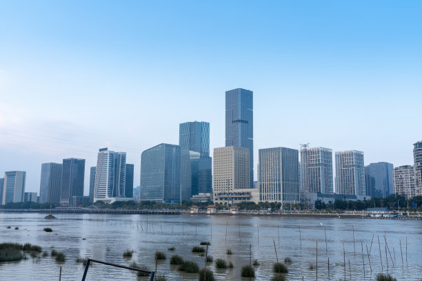 中国福建省福州市闽江北岸夜景图片下载