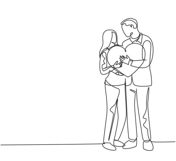 浪漫婚姻爱情观念单行图片下载