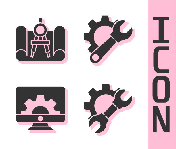 设置扳手和齿轮，绘图纸和图片下载