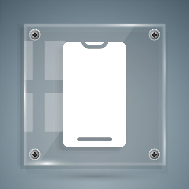 白色智能手机手机图标隔离图片下载