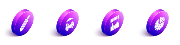 设置等距的法国热狗速食图片下载