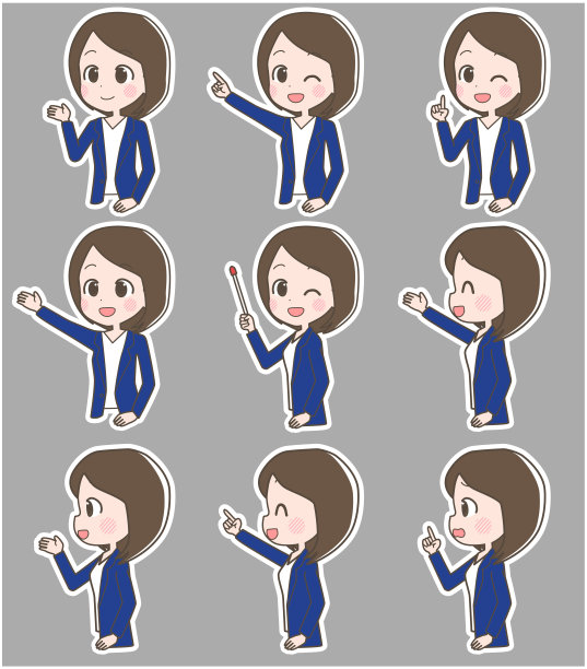 商业女人的表情定格图片下载