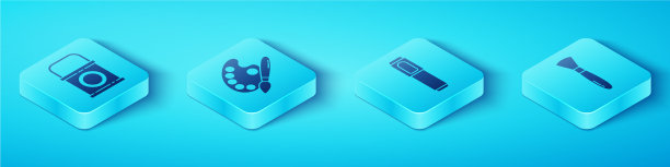 设置等距油漆桶刷漆图片下载