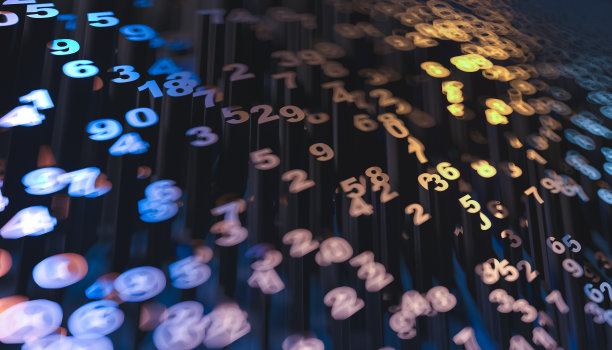 数字背景-蓝色bg - 3d渲染图片下载