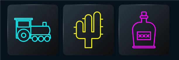 设行复古列车酒精饮料和朗姆酒瓶图片下载