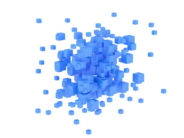 蓝色立方体图片下载