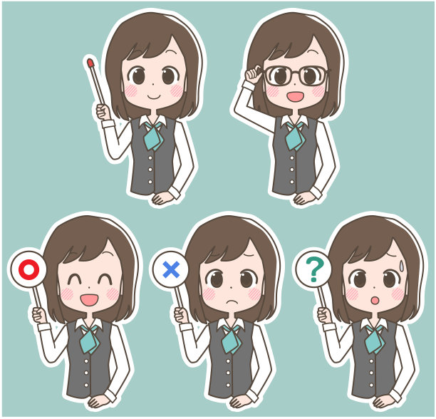 女职员，有教鞭等图片下载