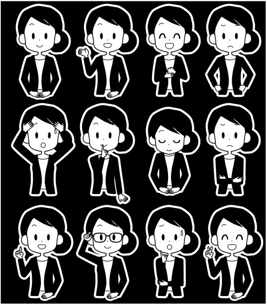 商业女人的表情定格图片下载