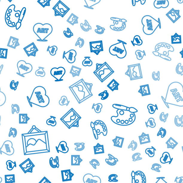 设置线条画风景画刷图片下载