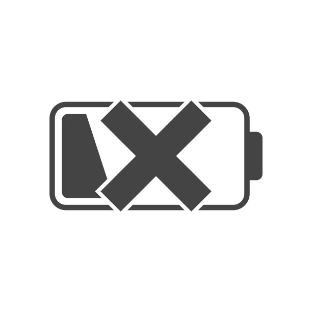 白色背景电池指示器图标图片下载