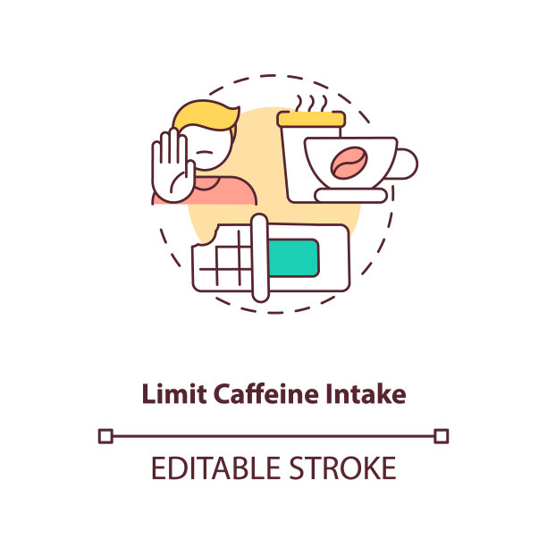 限制咖啡因摄入概念图标图片下载