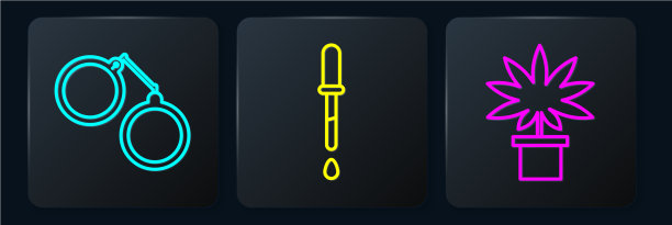 设线手铐大麻或大麻植物在图片下载