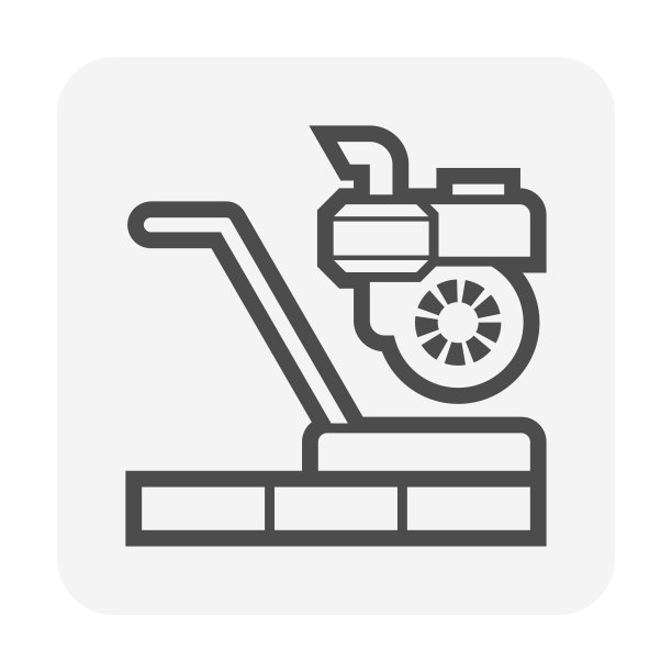 木地板施工和砂光机工具矢量图标设计。图片下载