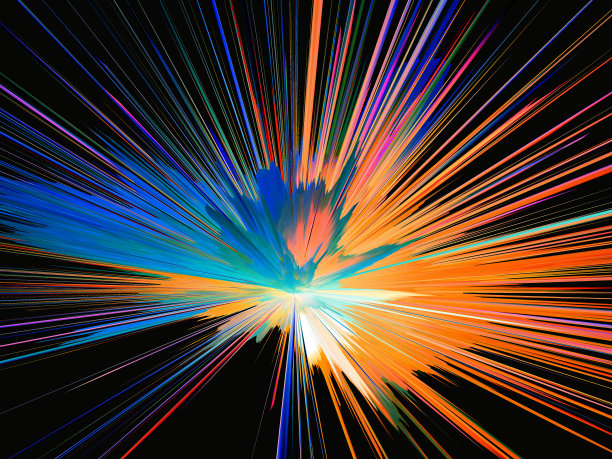 3D爆炸与丰富多彩的运动图片下载