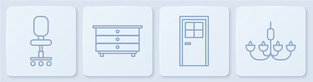设行办公椅闭门柜式的图片下载