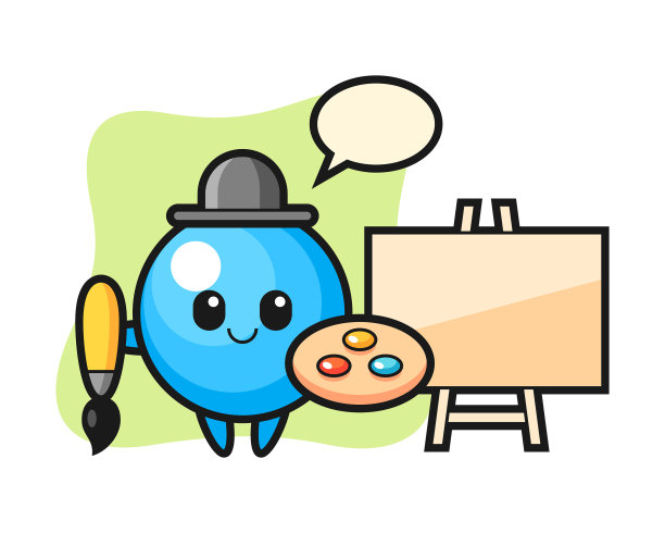 口香糖球卡通画家图片下载