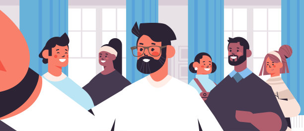 混合种族的人在智能手机相机上自拍快乐的朋友在客厅内部自拍图片下载