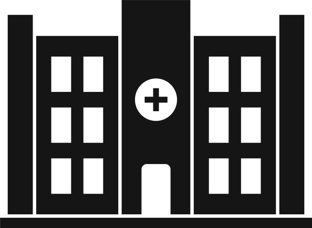 私人诊所建筑icon简约风格图片下载