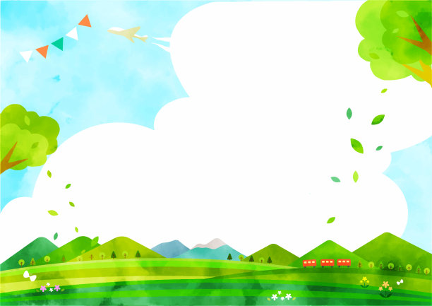 亮绿色的春季背景框图片下载