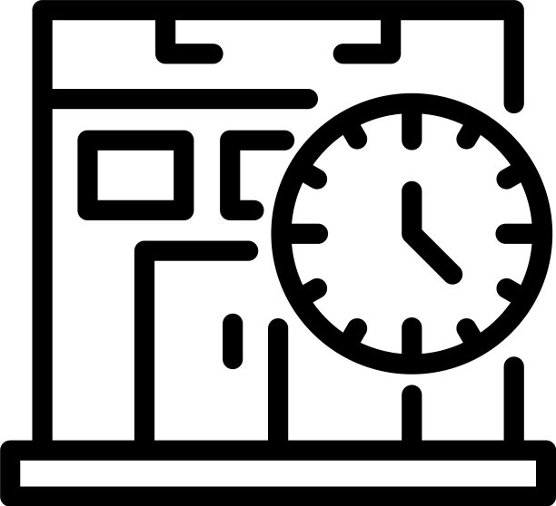 健身和手表图标轮廓风格图片下载