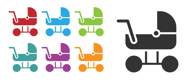 黑色bastroller图标孤立在白色图片下载