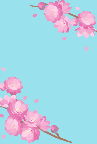 桃花背景春花女儿节图片下载