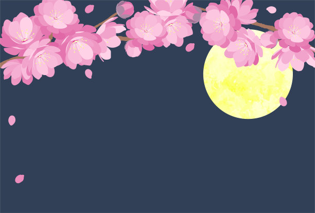 桃花背景春花女儿节图片下载