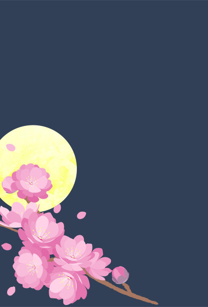 桃花背景春花女儿节图片下载