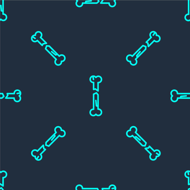 绿线人类骨折图标孤立图片下载