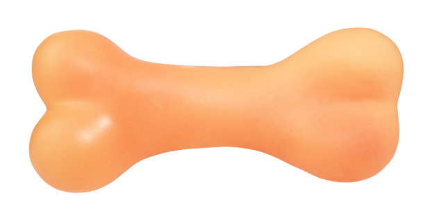 狗骨米色宠物玩具完美孤立在白色背景图片下载