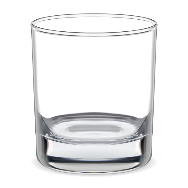 空玻璃透明威士忌玻璃器皿图片下载