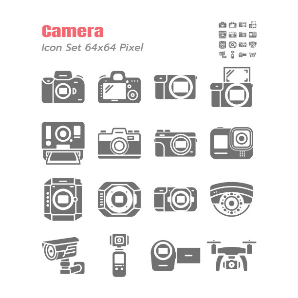 简单设置相机立体字形图标等图片下载