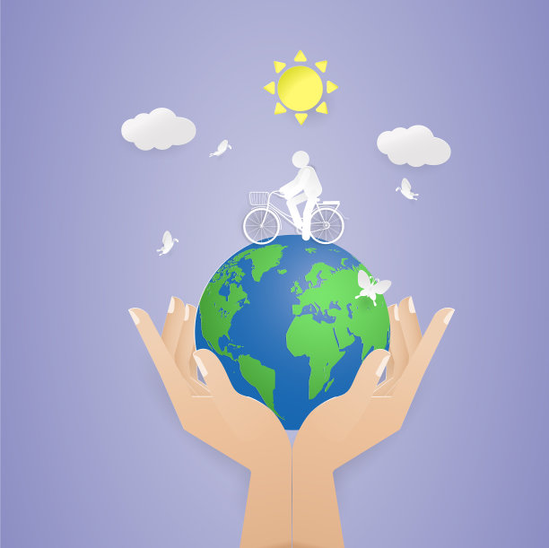 一个人在地球上用人类的两只手骑自行车图片下载