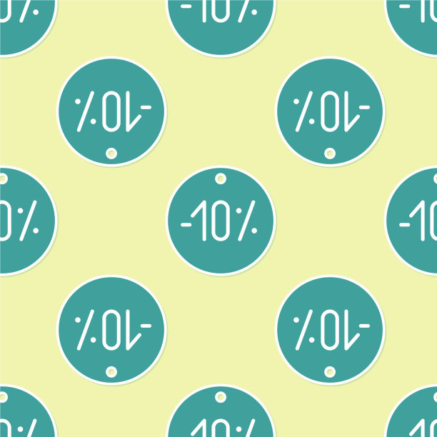 绿色的百分之十折扣标签图标孤立图片下载