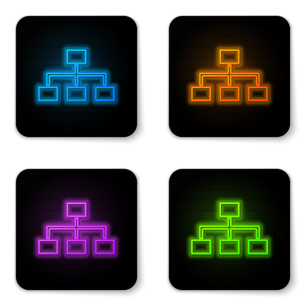 发光霓虹业务层次组织图图片下载