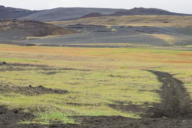 Hverfell火山附近的冰岛景观，冰岛地标图片下载