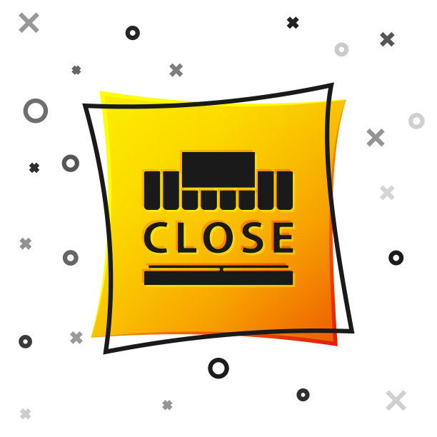 黑色购物大楼或市场商店和文字图片下载