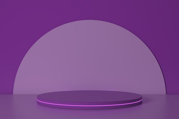 化妆品紫色讲台图片下载