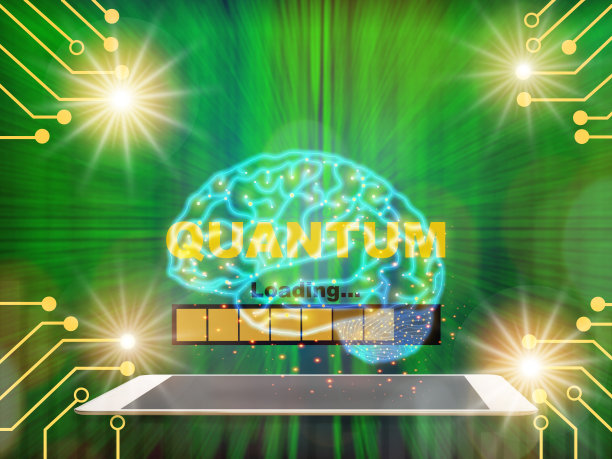 量子与负载的大脑现代技术机器学习平板电脑与模式的绿色二进制码十进制运动模糊背景图片下载