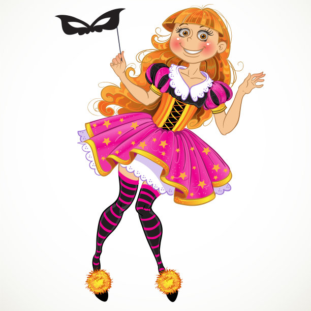 穿着化装服的小女孩图片下载