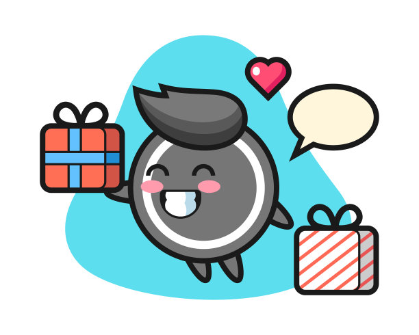 冰球卡通赠送礼物图片下载