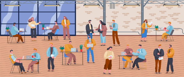 办公室工作人员。同事。同事讨论项目合作。办公室员工的工作和沟通图片下载