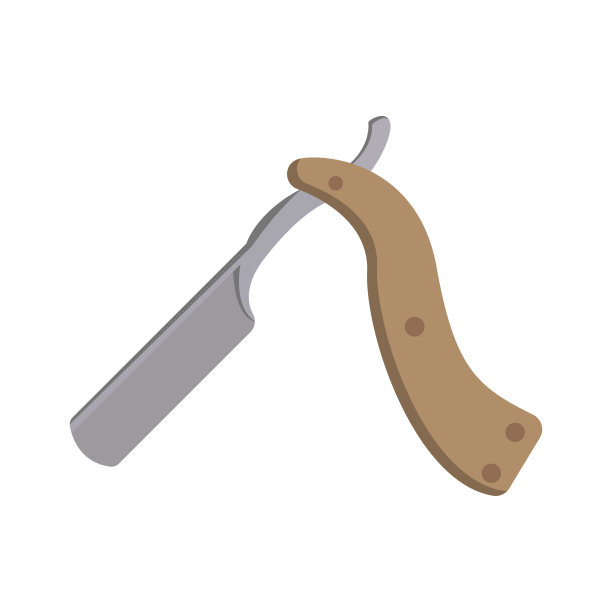 直剃刀图标矢量插图设计图片下载