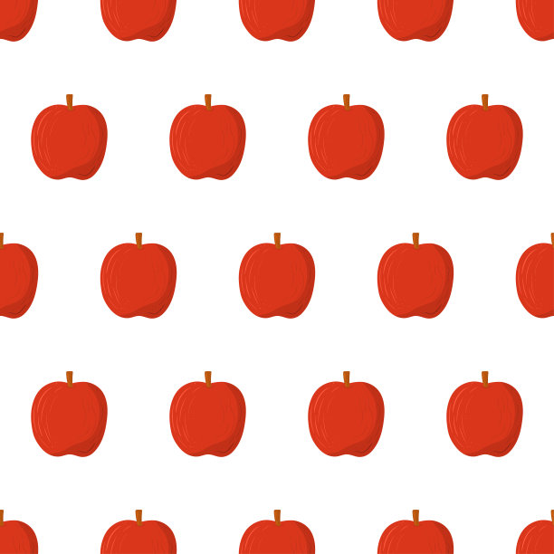 红苹果无缝图案，适合纺织品，包装纸，剪贴簿。图片下载